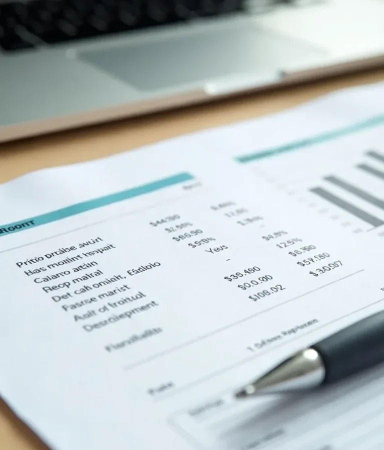 Professional accounting workspace representing reporting clarity